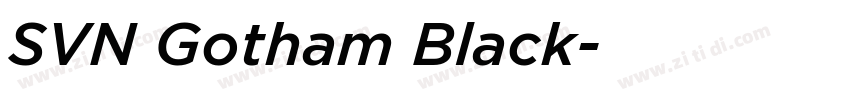SVN Gotham Black字体转换